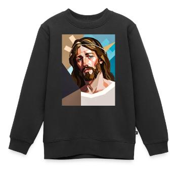 Abstraction sacrée - Sweat Premium enfant bio - noir - Devant - AI Model Kid Female (0cm)