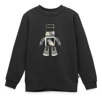 Prototype #300 - Kids Premium Organic Sweatshirt - black - Front - AI Model Kid Female (0cm)