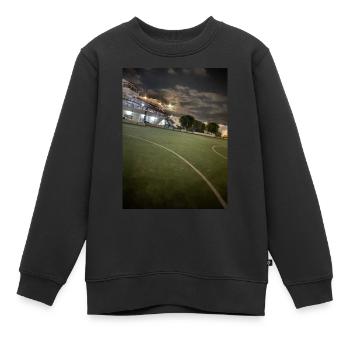 IMG 6031 - Kinder Premium Organic Sweatshirt - Schwarz - Vorne - AI Model Kid Female (0cm)