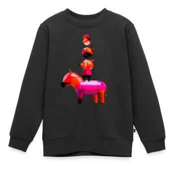 Stadtmusikanten "Balls" - Kinder Premium Organic Sweatshirt - Schwarz - Vorne - AI Model Kid Female (0cm)