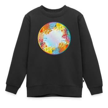 Bunte Unterwasserwelt mit Korallen - Kinder Premium Organic Sweatshirt - Schwarz - Vorne - AI Model Kid Female (0cm)