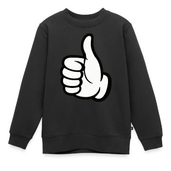 comme main - Sweat Premium enfant bio - noir - Devant - AI Model Kid Female (0cm)