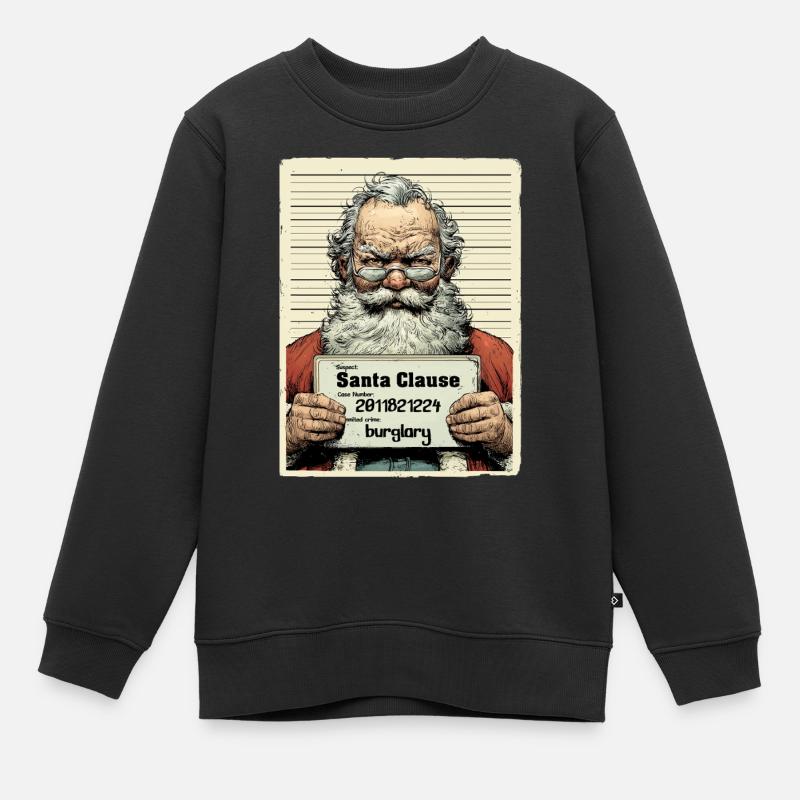 Le Père Noël arrêté - Sweat Premium enfant bio - noir
