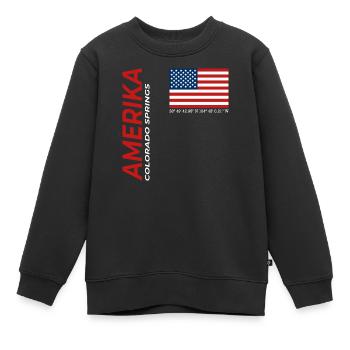 Colorado Springs - Sweat Premium enfant bio - noir - Devant - AI Model Kid Female (0cm)