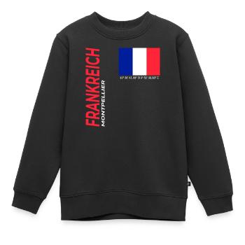 Montpellier - Kinder Premium Organic Sweatshirt - Schwarz - Vorne - AI Model Kid Female (0cm)