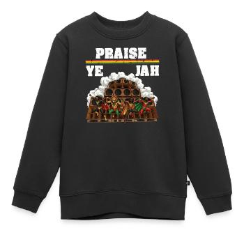Praise Jah Rasta - Kids Premium Organic Sweatshirt - black - Front - AI Model Kid Female (0cm)