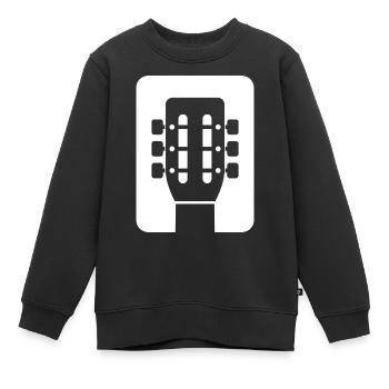 Emblème de guitare - Sweat Premium enfant bio - noir - Devant - AI Model Kid Female (0cm)