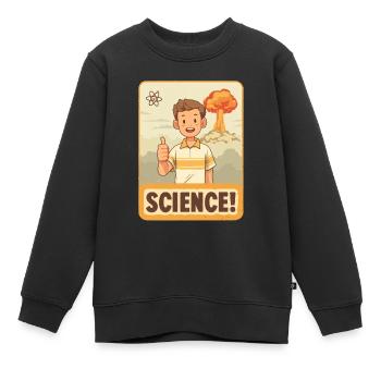 Science Hero: Cartoon Thumbs Up - Kinder Premium Organic Sweatshirt - Schwarz - Vorne - AI Model Kid Female (0cm)