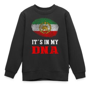 Drapeau de l’Iran ADN - Sweat Premium enfant bio - noir - Devant - AI Model Kid Female (0cm)