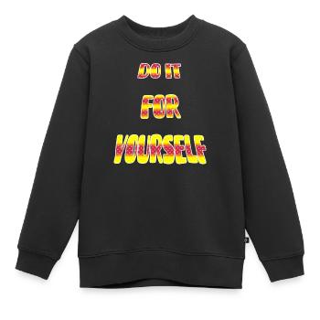 Fais-le étoile - Sweat Premium enfant bio - noir - Devant - AI Model Kid Female (0cm)