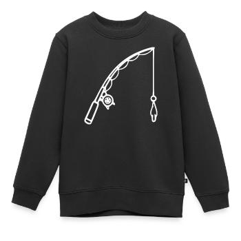 Pêche Pêche blanche Pêche Pêche Cadeau - Sweat Premium enfant bio - noir - Devant - AI Model Kid Female (0cm)