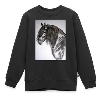 Friese Portrait - Kinder Premium Organic Sweatshirt - Schwarz - Vorne - AI Model Kid Female (0cm)