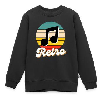 RETRO Musiksammlung - Kinder Premium Organic Sweatshirt - Schwarz - Vorne - AI Model Kid Female (0cm)