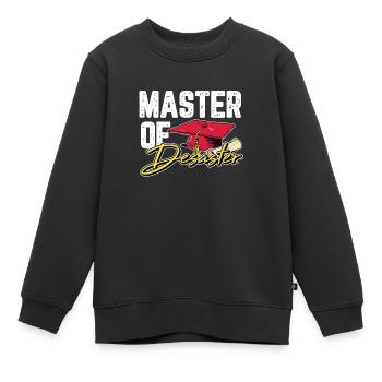 Master of Desaster Abschluss Absolvent Geschenk - Kinder Premium Organic Sweatshirt - Schwarz - Vorne - AI Model Kid Female (0cm)
