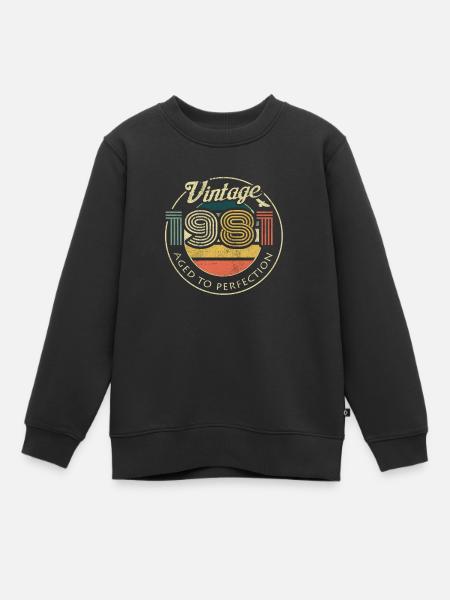Vintage 1981 anniversaire rétro cadeau vintage - Sweat Premium enfant bio - noir