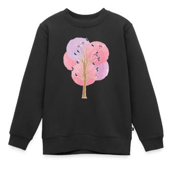 oiseau arbre oiseaux Observer l’essaim d’oiseau Cadeau - Sweat Premium enfant bio - noir - Devant - AI Model Kid Female (0cm)