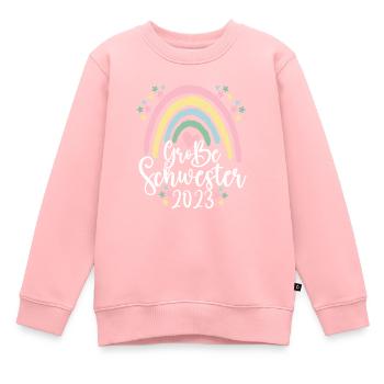 Große Schwester 2023 Boho Style Regenbogen Mädchen - Kinder Premium Organic Sweatshirt - Rosa - Vorne - AI Model Kid Female (0cm)