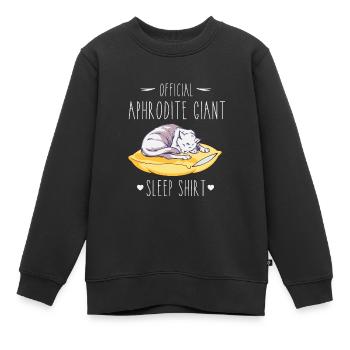 Schlafshirt: Schlafende Aphrodite Giant Katze - Kinder Premium Organic Sweatshirt - Schwarz - Vorne - AI Model Kid Female (0cm)