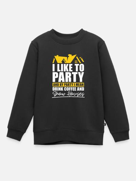 Ich Mag Es, Für Immobilienmakler Zu Feiern - Kinder Premium Organic Sweatshirt - Schwarz