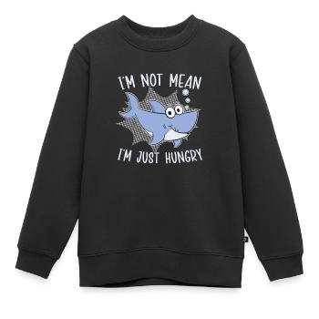Ich Bin Nicht Gemein, Ich Bin Nur Hungrig Nach - Kinder Premium Organic Sweatshirt - Schwarz - Vorne - AI Model Kid Female (0cm)