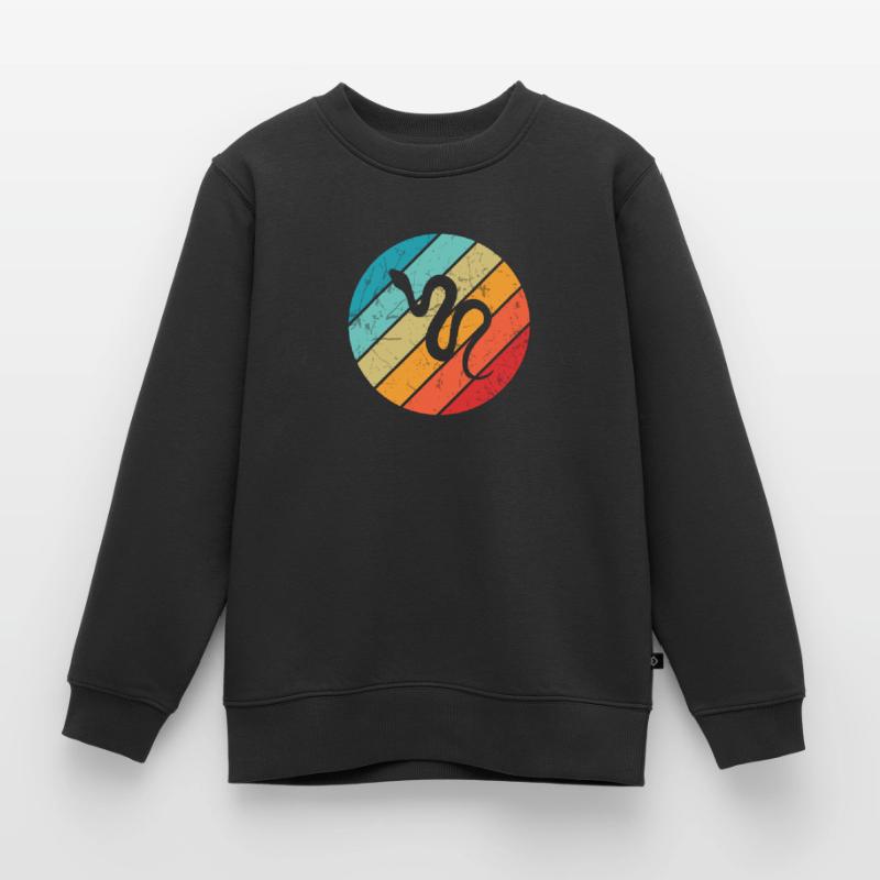Snake Retro Reptile Python Gift idea Kids Premium Organic Sweatshirt