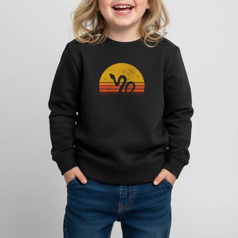 Snake Retro Reptile Python Gift idea Kinder Premium Organic Sweatshirt
