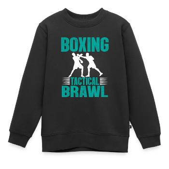 Boxe : Bagarre tactique - Sweat Premium enfant bio - noir - Devant - AI Model Kid Female (0cm)
