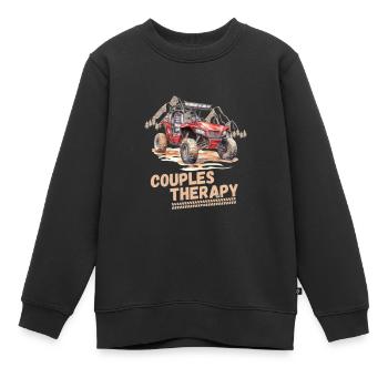 Lustiger Quad Spruch Paartherapie UTV Offroad Paar - Kinder Premium Organic Sweatshirt - Schwarz - Vorne - AI Model Kid Female (0cm)