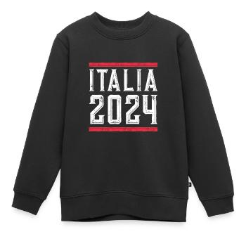 Jours fériés Italie 2024 - Sweat Premium enfant bio - noir - Devant - AI Model Kid Female (0cm)