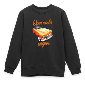 Moteur du monde ouvert Cabriolet Spruch gaming Cabrio - Sweat Premium enfant bio - noir - Devant - AI Model Kid Female (0cm)