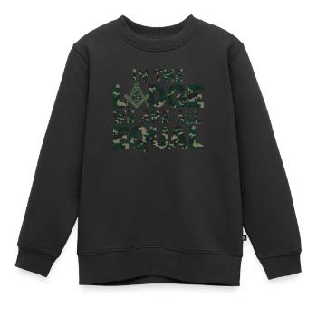 Maçon Maçon Maçon Camo Franc-maçon - Sweat Premium enfant bio - noir - Devant - AI Model Kid Female (0cm)