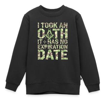 Maçon Maçon Maçon Camo Franc-maçon - Sweat Premium enfant bio - noir - Devant - AI Model Kid Female (0cm)