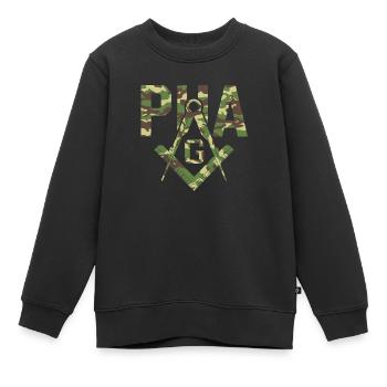 Pha Mason Maçon Maçon Maçon Maçon - Sweat Premium enfant bio - noir - Devant - AI Model Kid Female (0cm)