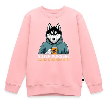 Bonjour glace très mince - Sweat Premium enfant bio - rose - Devant - AI Model Kid Female (0cm)
