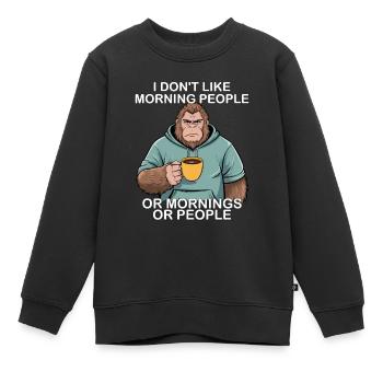 Drôle de Bigfoot - Sweat Premium enfant bio - noir - Devant - AI Model Kid Female (0cm)
