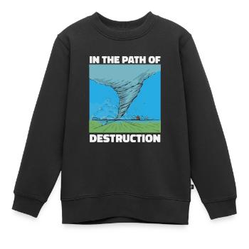 Storm Chasing: In the Path of Destruction - Kids Premium Organic Sweatshirt - black - Front - AI Model Kid Female (0cm)