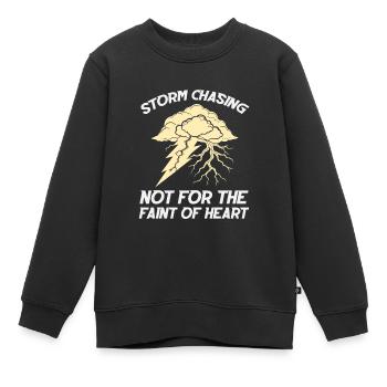 Storm Chasiing - nichts für schwache Nerven - Kinder Premium Organic Sweatshirt - Schwarz - Vorne - AI Model Kid Female (0cm)