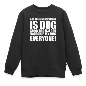 Christus Christliche Gott Theologie Hund - Kinder Premium Organic Sweatshirt - Schwarz - Vorne - AI Model Kid Female (0cm)