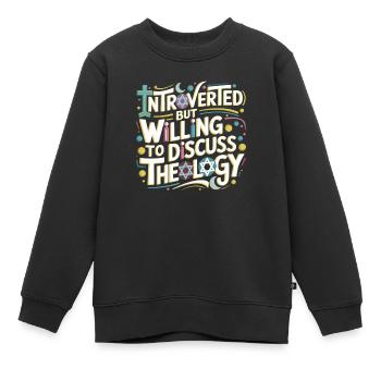 Christus Reformierte Christliche Gott Theologie - Kinder Premium Organic Sweatshirt - Schwarz - Vorne - AI Model Kid Female (0cm)