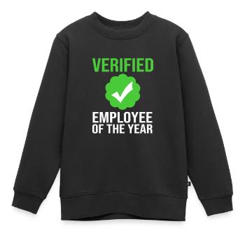 Mitarbeiter der Woche Mitarbeiter des Monats - Kinder Premium Organic Sweatshirt - Schwarz - Vorne - AI Model Kid Female (0cm)