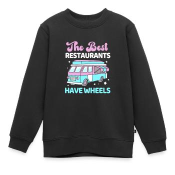 Imbiss Food Truck - Kinder Premium Organic Sweatshirt - Schwarz - Vorne - AI Model Kid Female (0cm)