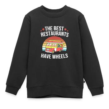 Imbiss Food Truck - Kinder Premium Organic Sweatshirt - Schwarz - Vorne - AI Model Kid Female (0cm)