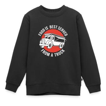 Imbiss Food Truck - Kinder Premium Organic Sweatshirt - Schwarz - Vorne - AI Model Kid Female (0cm)