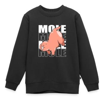 Chiot de sable - Sweat Premium enfant bio - noir - Devant - AI Model Kid Female (0cm)