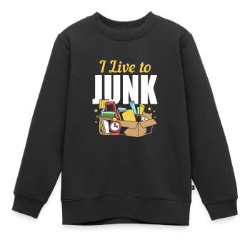 Flohmarkt Trödelmarkt - Kinder Premium Organic Sweatshirt - Schwarz - Vorne - AI Model Kid Female (0cm)