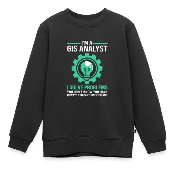 GIS Kartograf Geografie Geography Kartografie - Kinder Premium Organic Sweatshirt - Schwarz - Vorne - AI Model Kid Female (0cm)