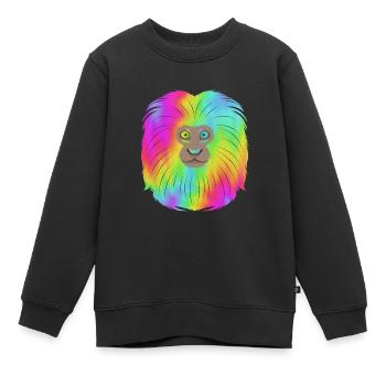 Tamarin Affe Affen Affenähnlich Affengesicht - Kinder Premium Organic Sweatshirt - Schwarz - Vorne - AI Model Kid Female (0cm)