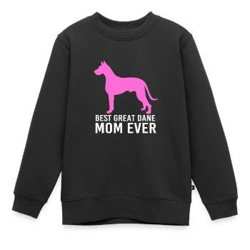 Dogue allemand - Sweat Premium enfant bio - noir - Devant - AI Model Kid Female (0cm)