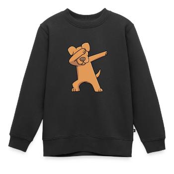 Dogue allemand - Sweat Premium enfant bio - noir - Devant - AI Model Kid Female (0cm)