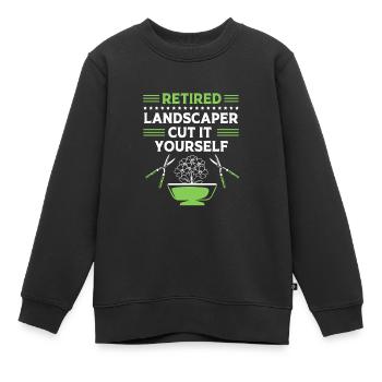 Paysagiste Jardinier Jardinier Jardinier - Sweat Premium enfant bio - noir - Devant - AI Model Kid Female (0cm)